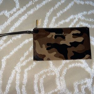 Michael Kors Ponyhair Army Camo Fatigue Zip Clutch Wristlet